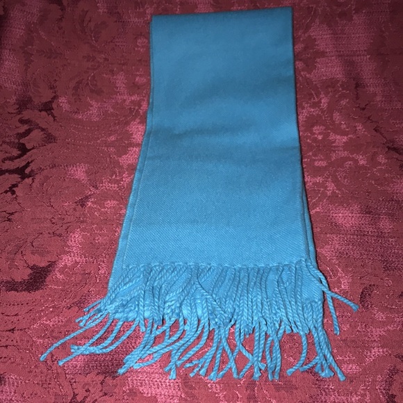 Blue Cashmere Scarf - Picture 3 of 3